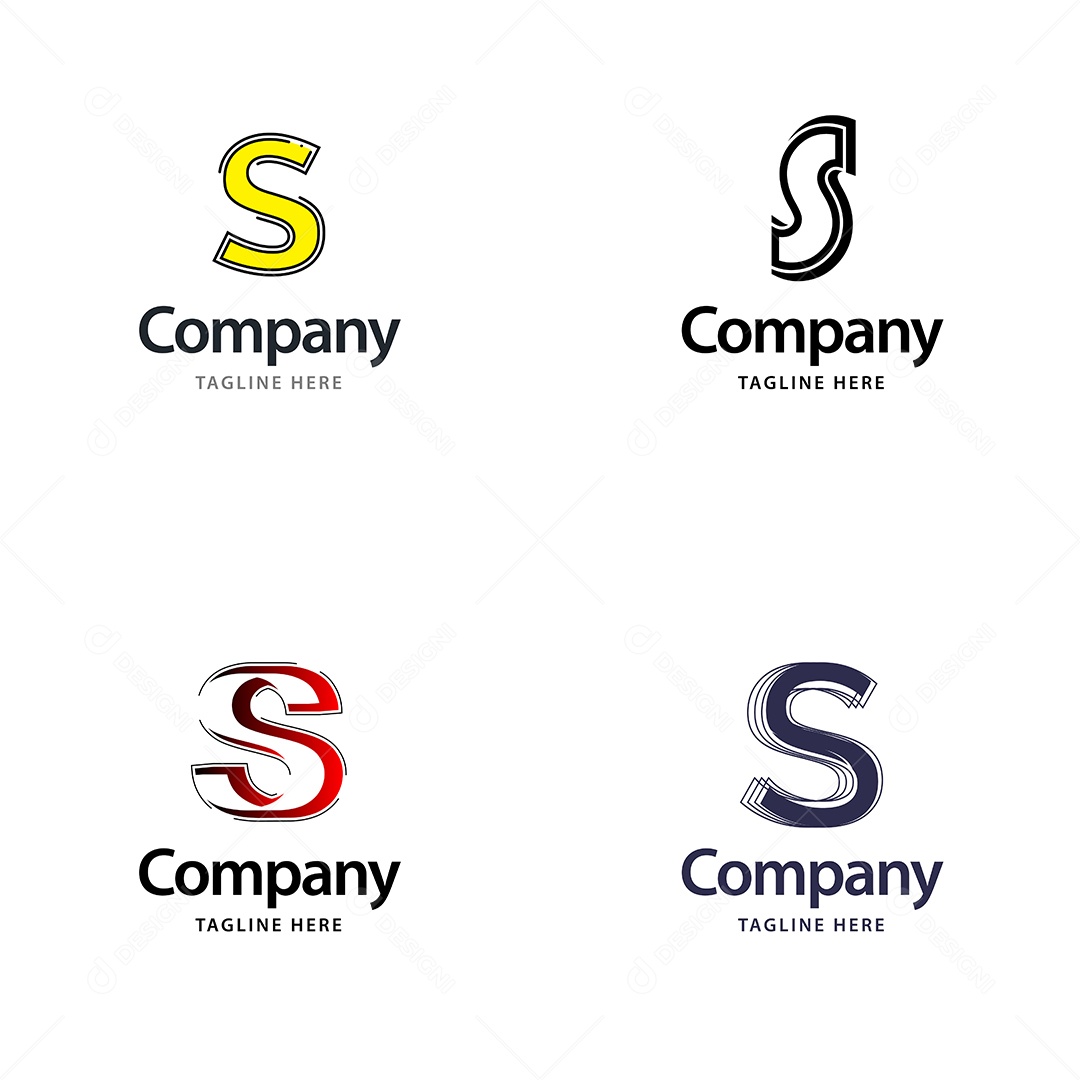 Logo S Personalizada Logotipos Modernos AI Editável