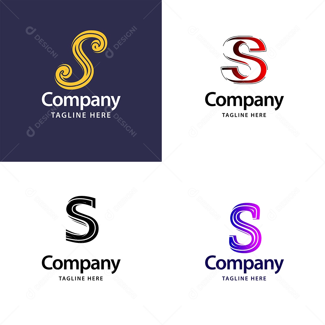 Logo S Personalizada Logotipos Modernos AI Editável