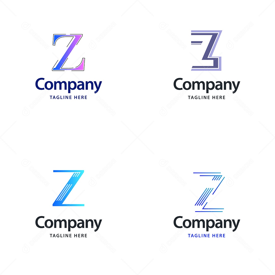 Logo Z Personalizada Logotipos Modernos AI Editável