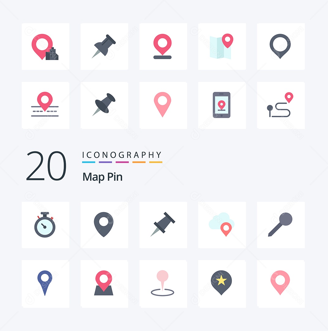 Pacote de Ícones e Elementos Vetores EPS