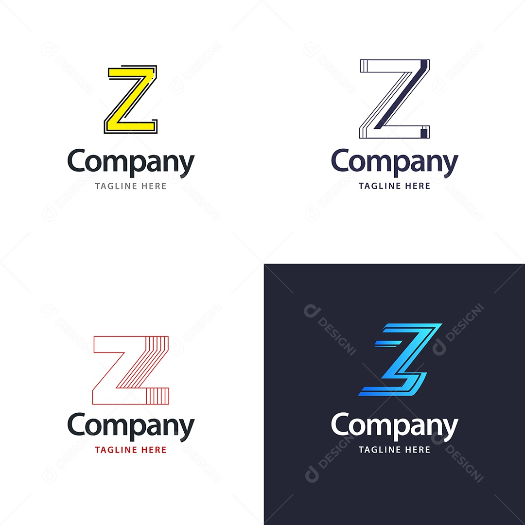Logo Z Personalizada Logotipos Modernos AI Editável