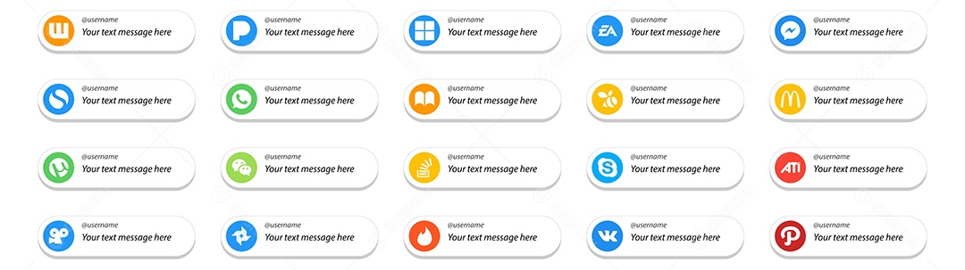 ícones de Mídia Social Vetor EPS