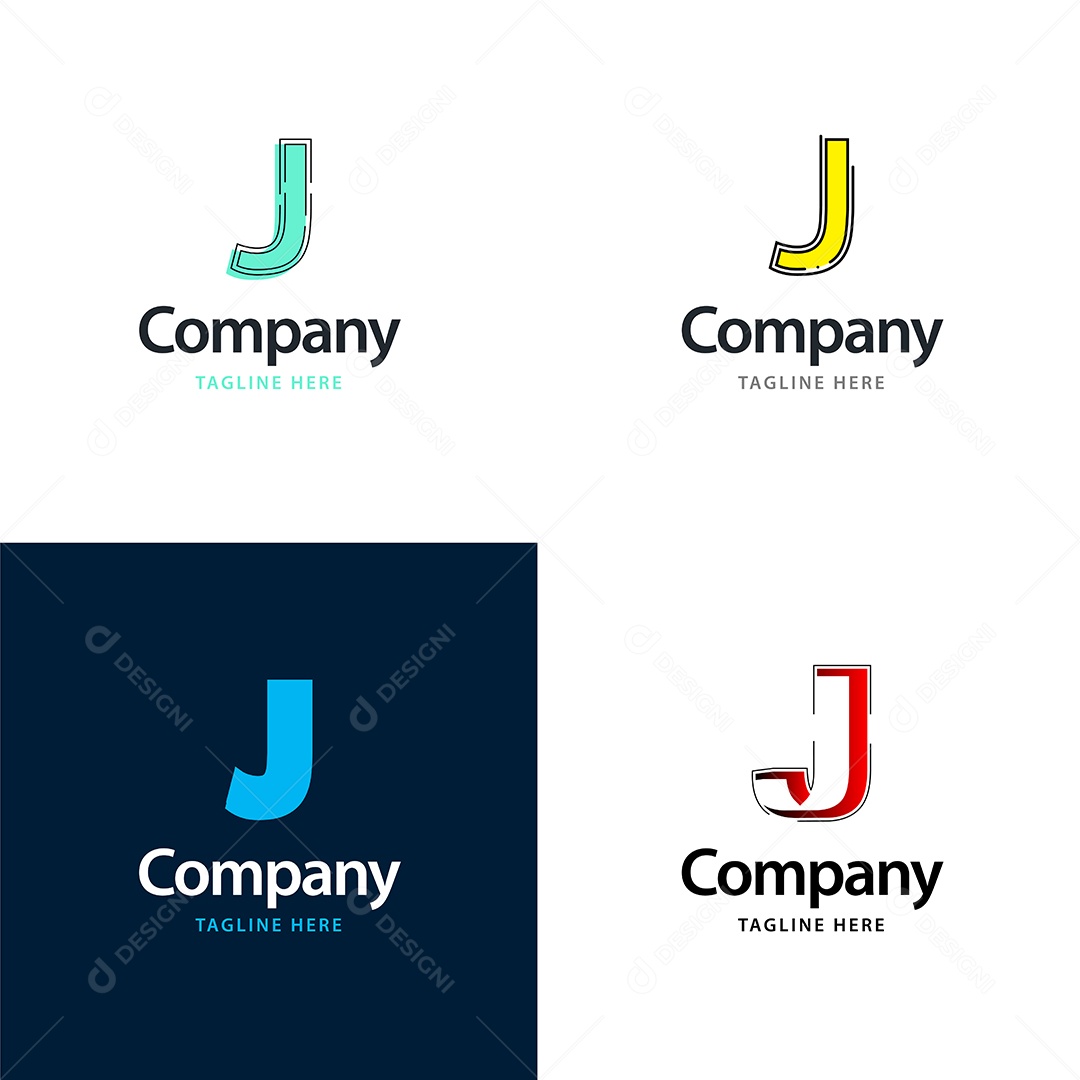 Logo J Personalizada Logotipos Modernos EPS