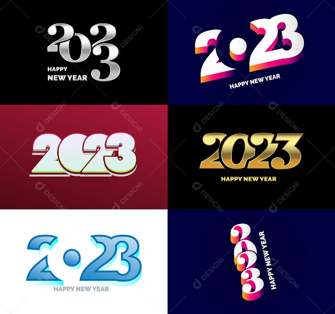 Conjunto De Logotipos 2023 Vetor EPS