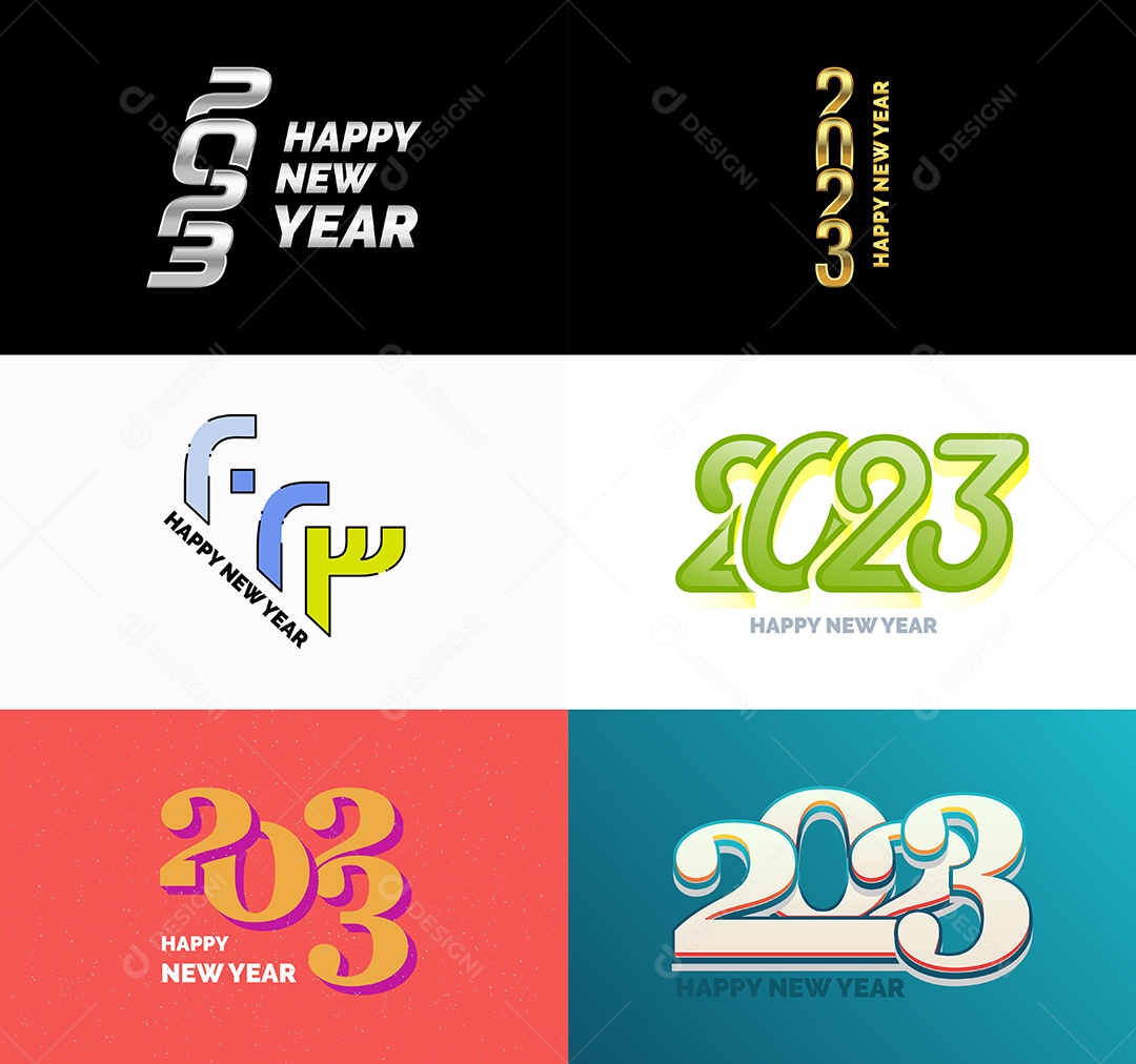 Conjunto De Logotipos 2023 Vetor EPS