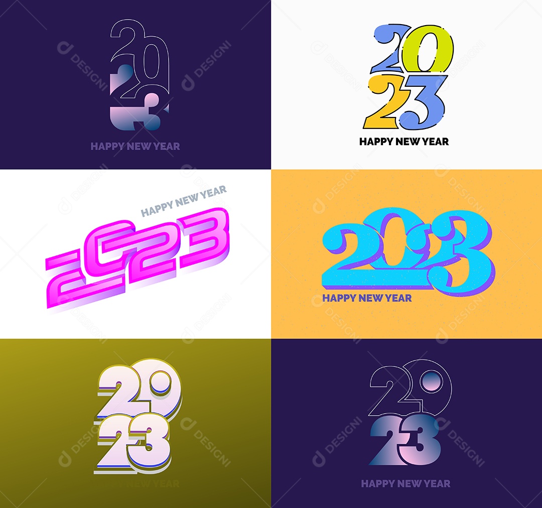 Conjunto De Logotipos 2023 Vetor EPS