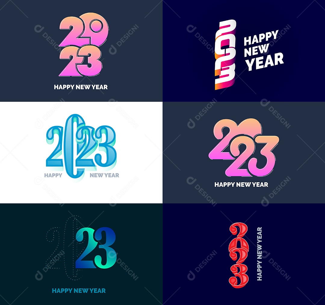 Conjunto De Logotipos 2023 Vetor EPS