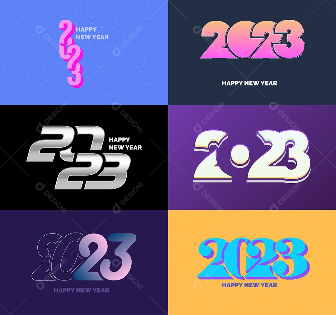 Conjunto De Logotipos 2023 Vetor EPS