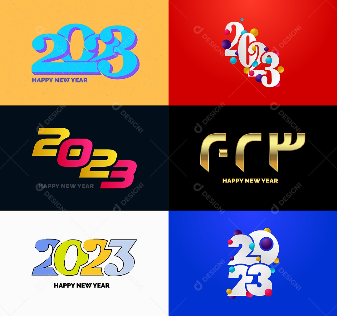 Conjunto De Logotipos 2023 Vetor EPS