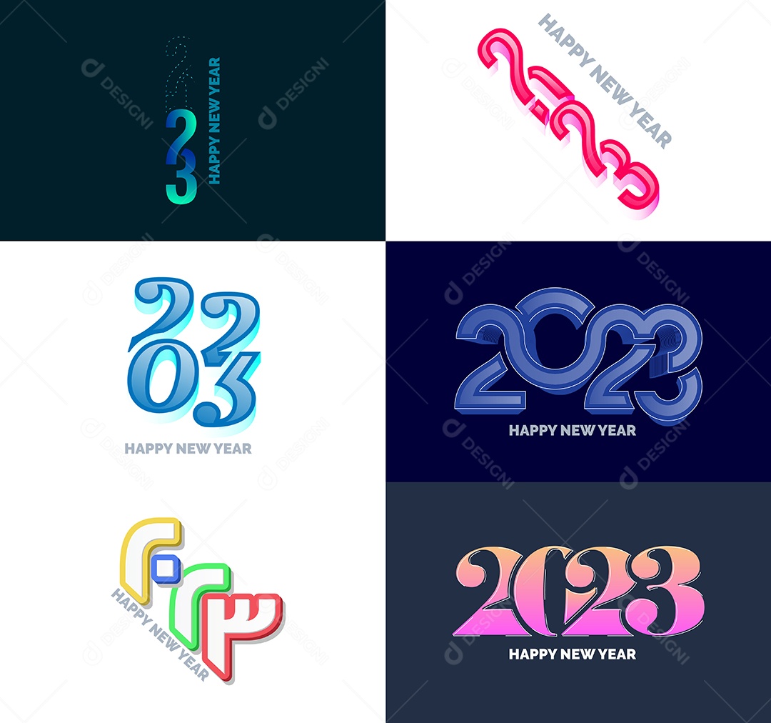 Conjunto De Logotipos 2023 Vetor EPS