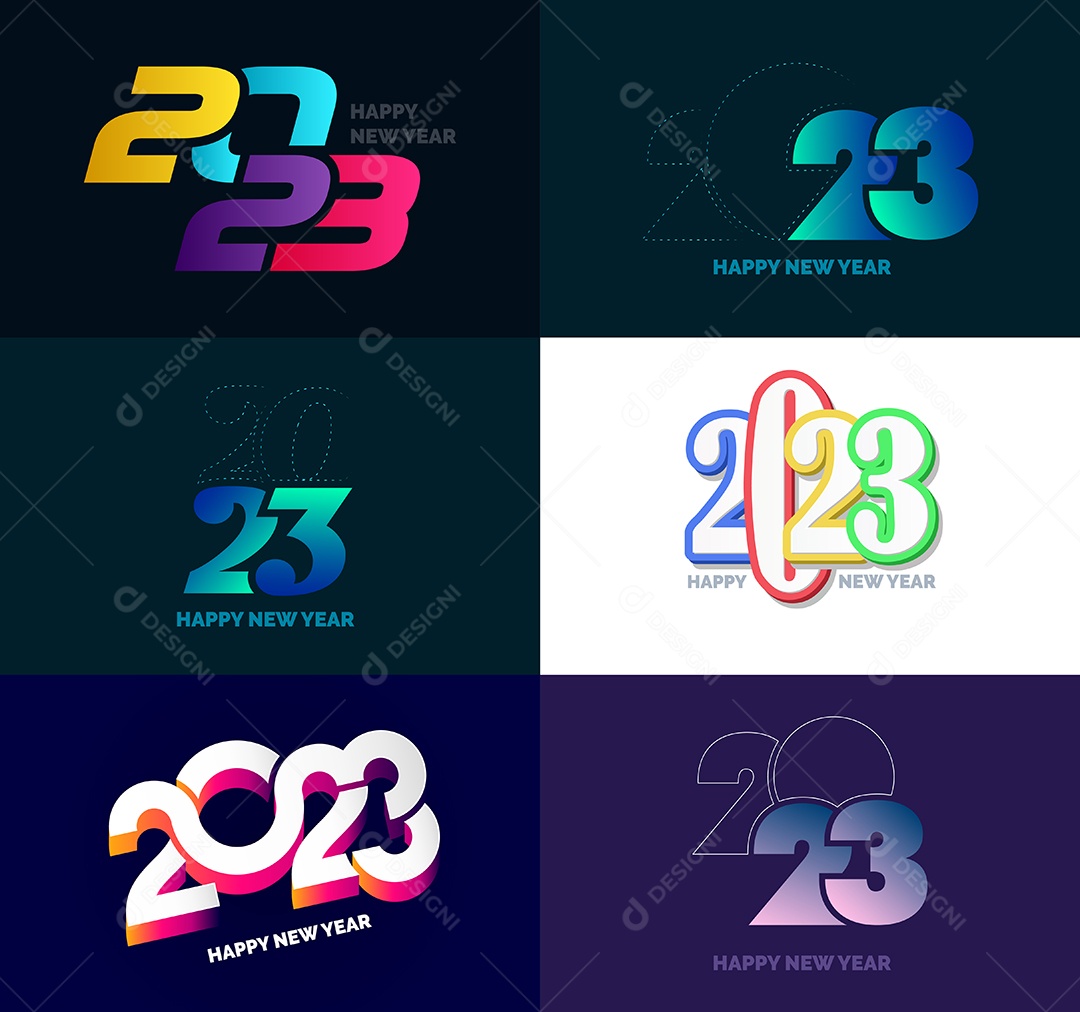 Conjunto De Logotipos 2023 Vetor EPS