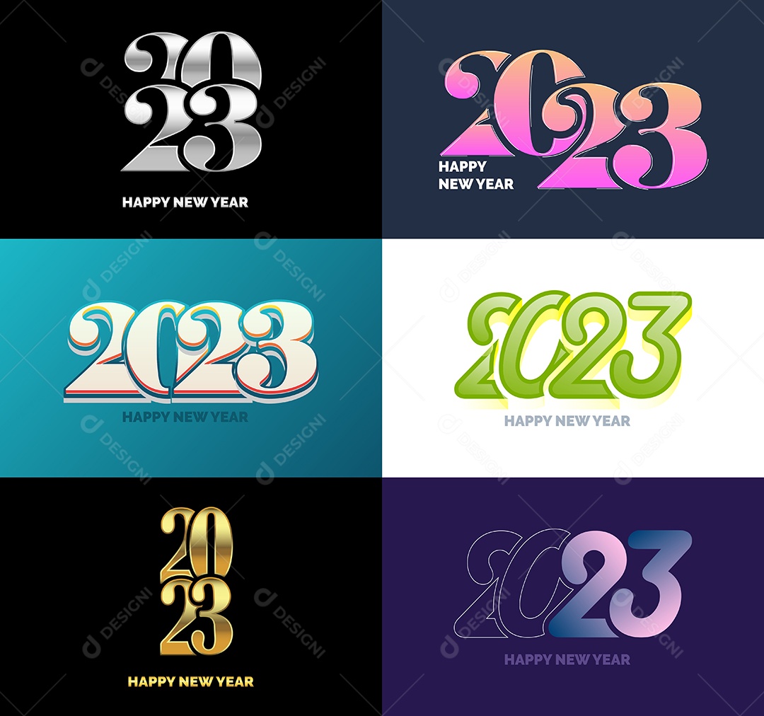 Conjunto De Logotipos 2023 Vetor EPS