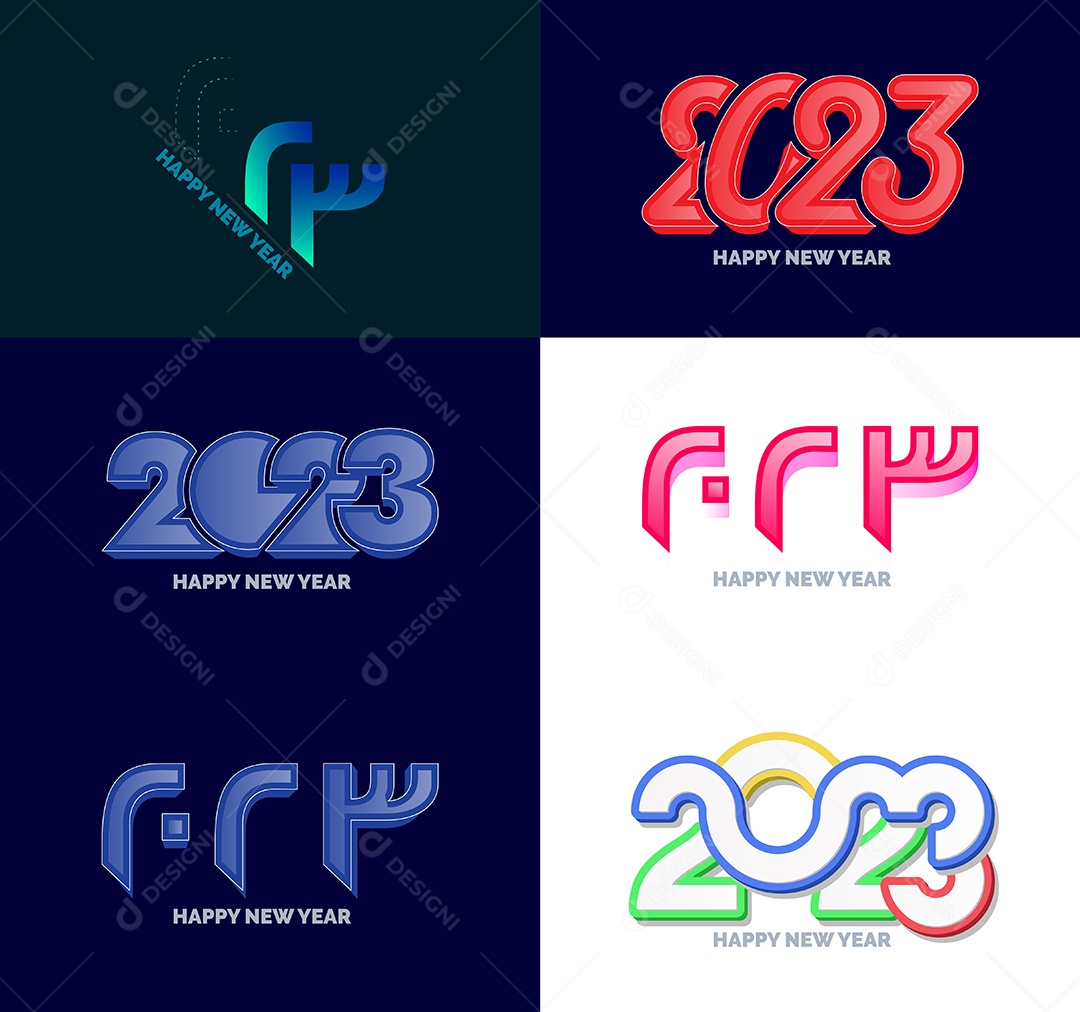 Conjunto De Logotipos 2023 Vetor EPS