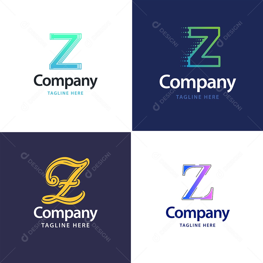 Logo Z Personalizada Logotipos Modernos EPS