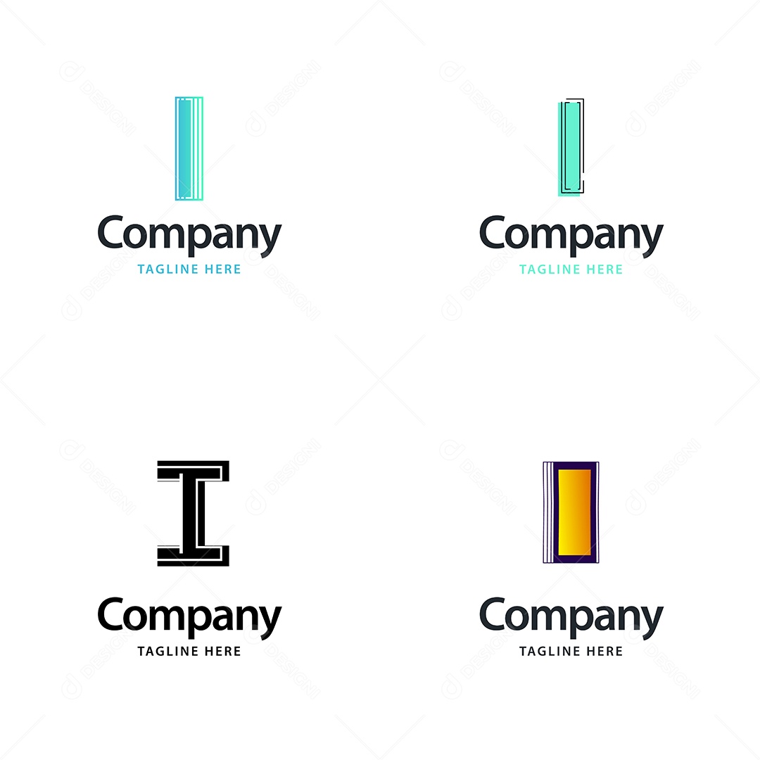 Logo I Personalizada Logotipos Modernos EPS