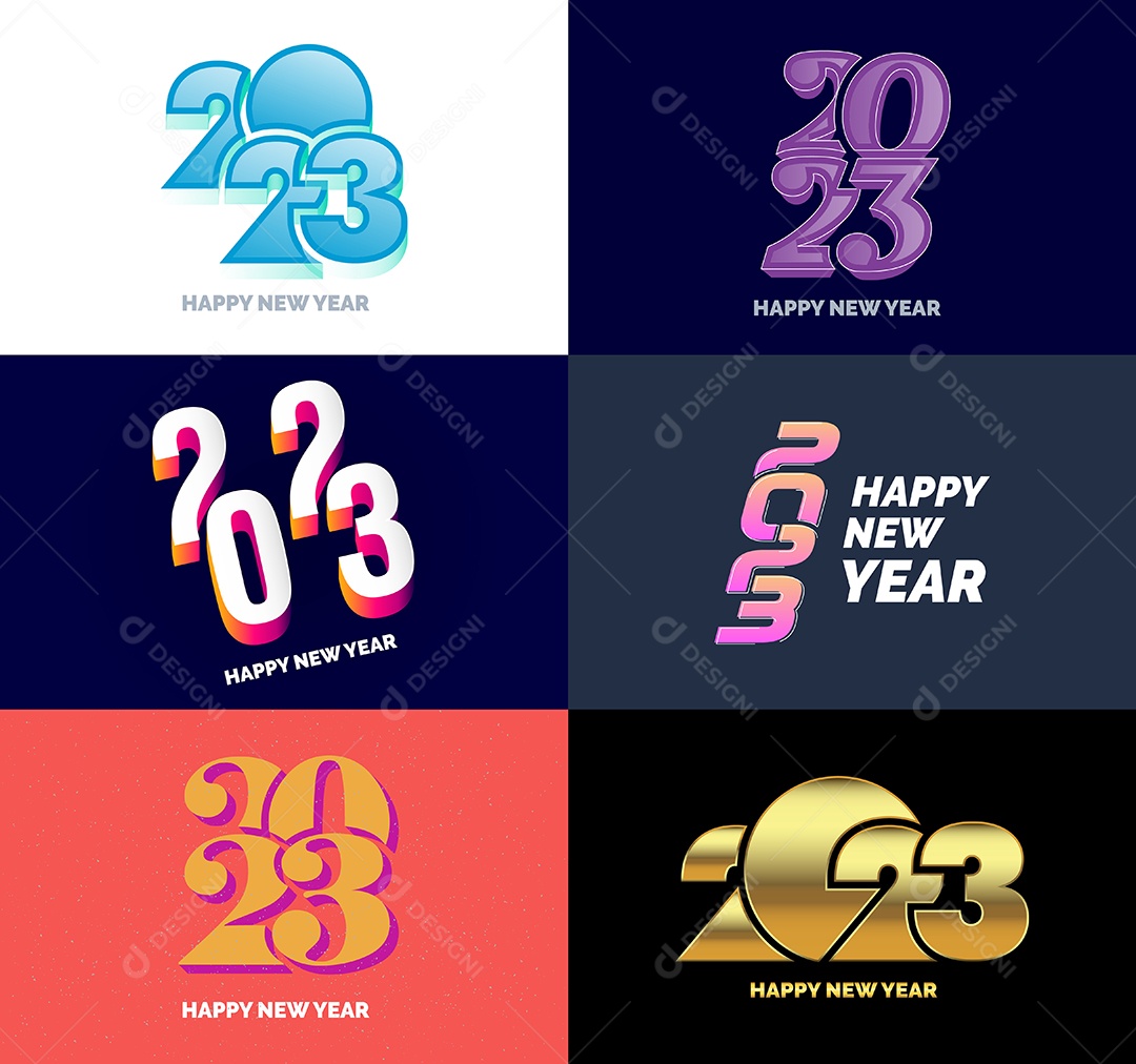 Conjunto De Logotipos 2023 Vetor EPS