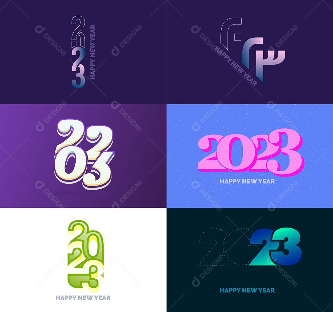 Conjunto De Logotipos 2023 Vetor EPS