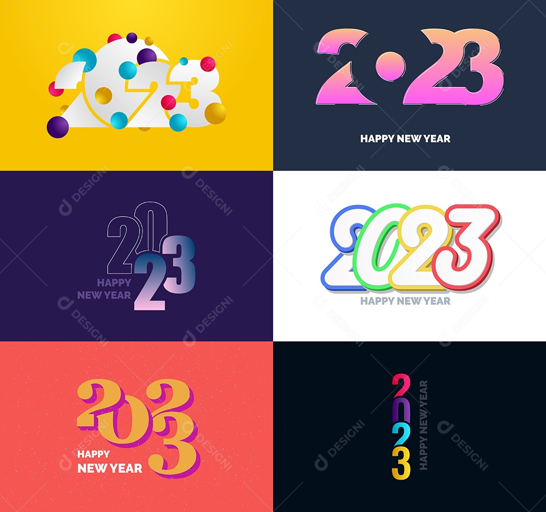 Conjunto De Logotipos 2023 Vetor EPS