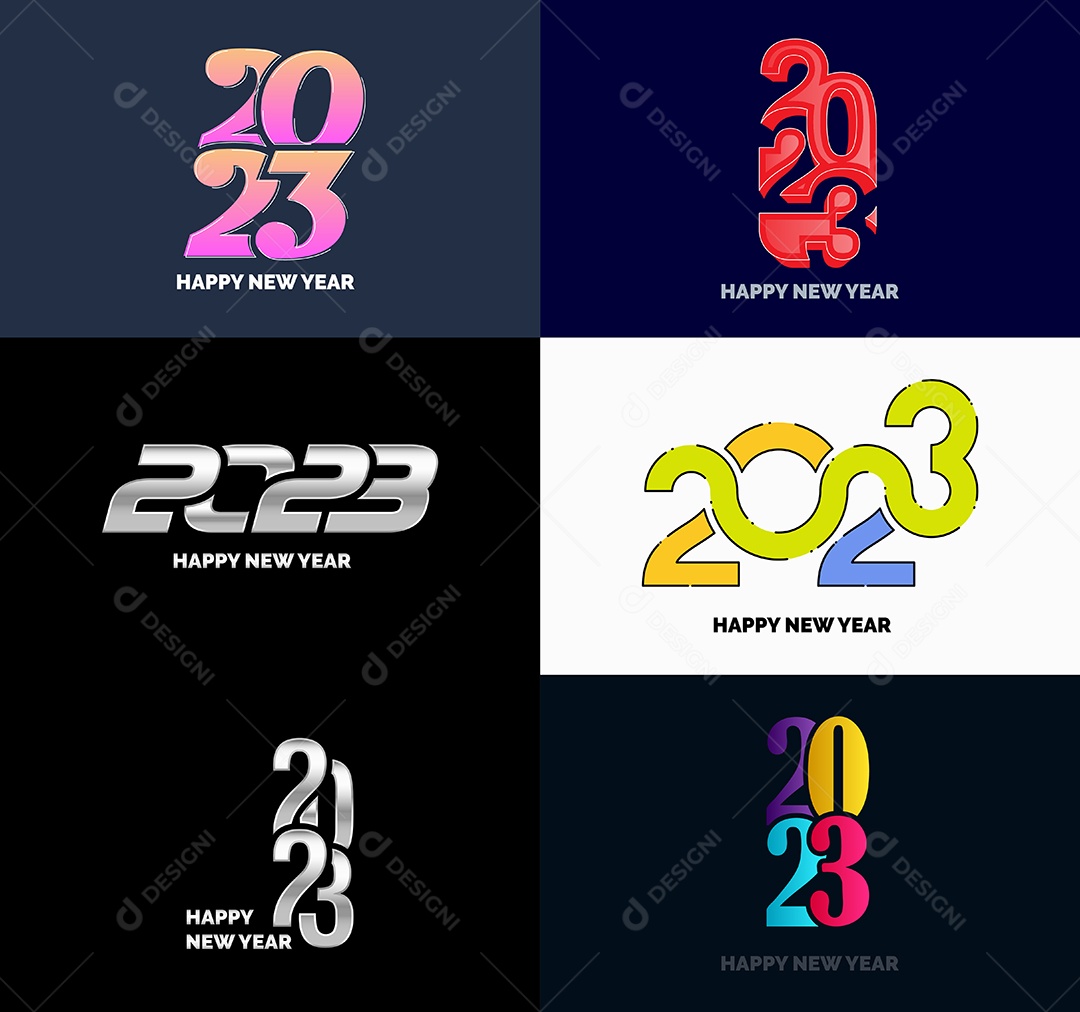 Conjunto De Logotipos 2023 Vetor EPS