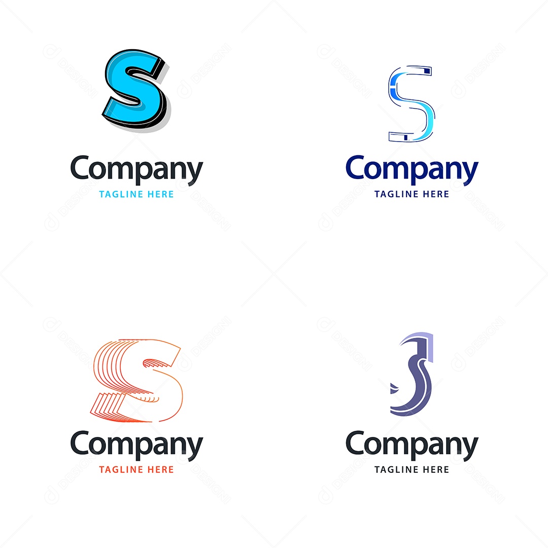 Logo S Personalizada Logotipos Modernos EPS