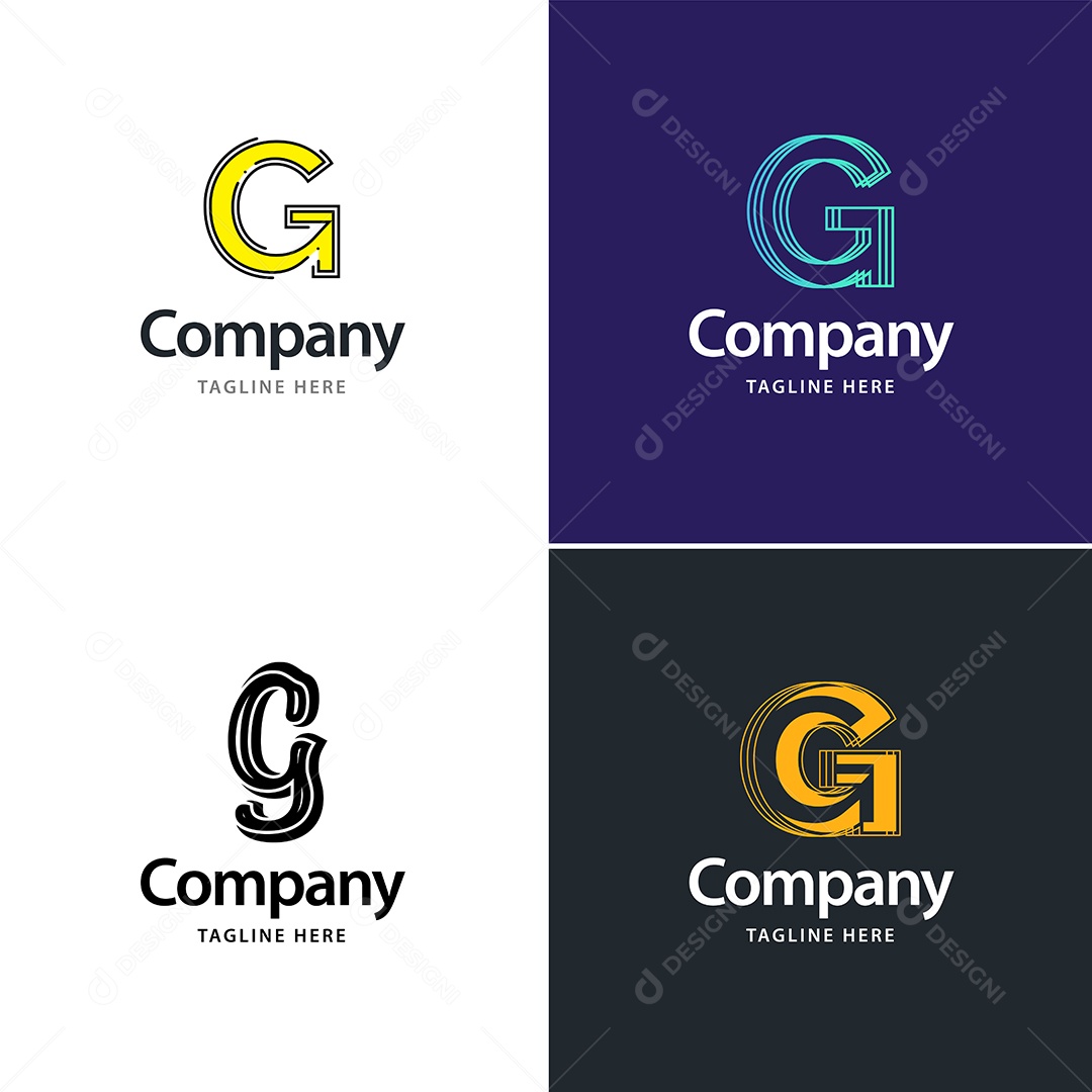 Logo G Personalizada Logotipos Modernos EPS