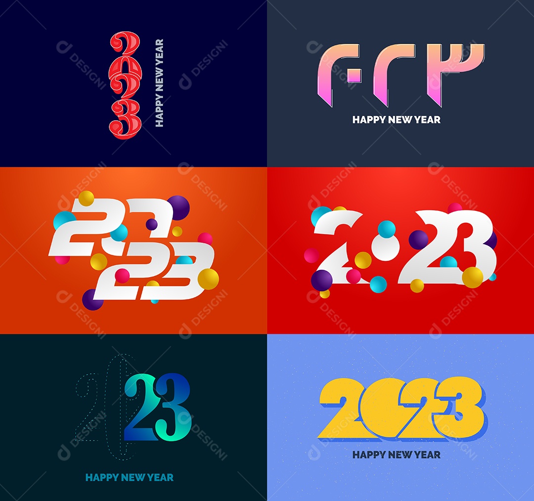 Conjunto De Logotipos 2023 Vetor EPS