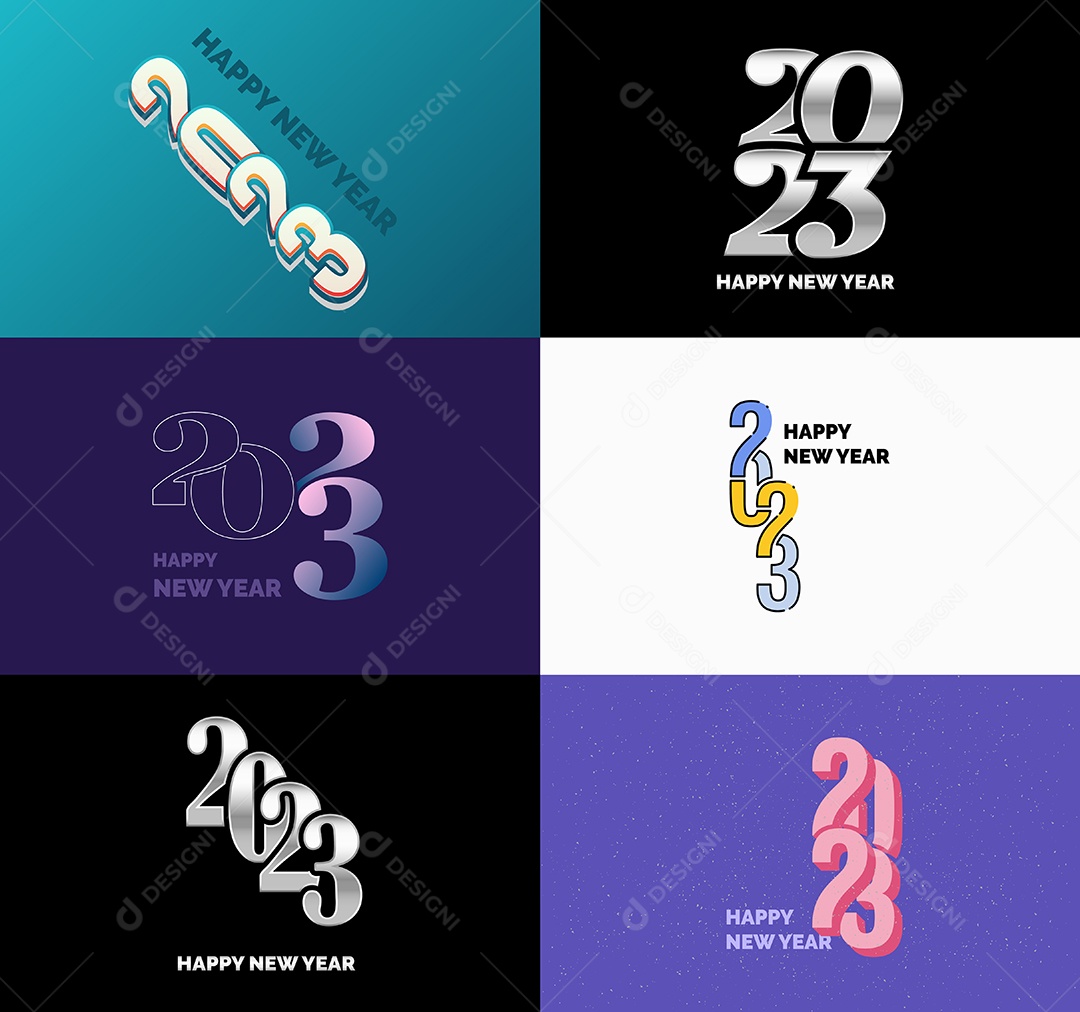 Conjunto De Logotipos 2023 Vetor EPS