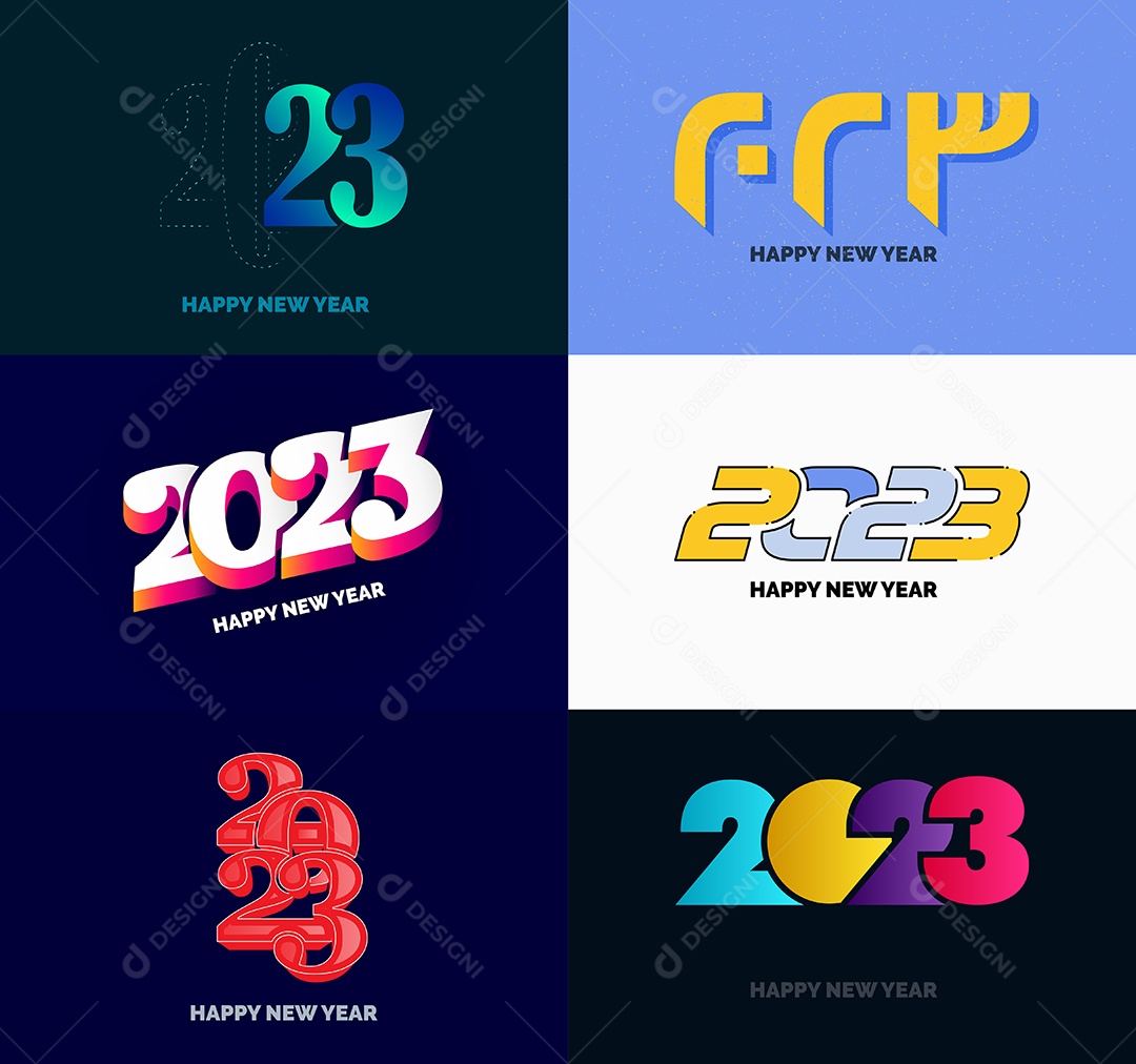 Conjunto De Logotipos 2023 Vetor EPS