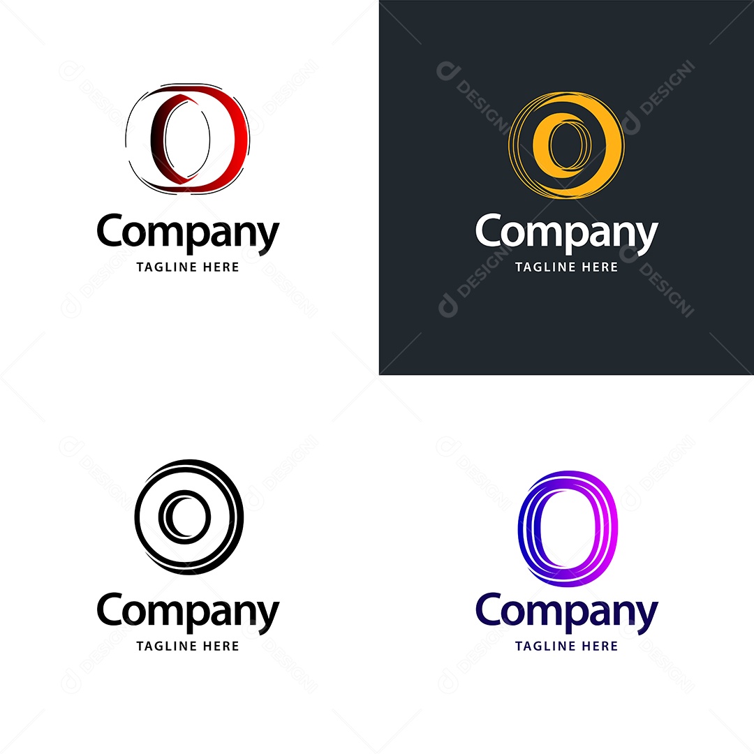 Logo O Personalizada Logotipos Modernos Vetor EPS