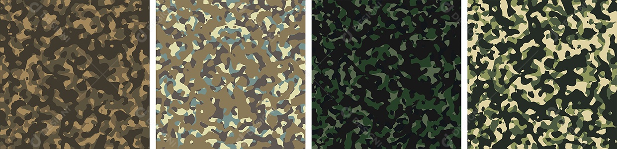 Conjunto de Fundo de Camuflagem Vetor EPS
