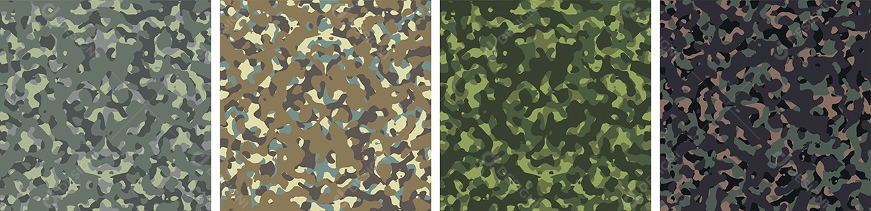 Padrão de Conjunto de fundo de Camuflagem Vetor EPS