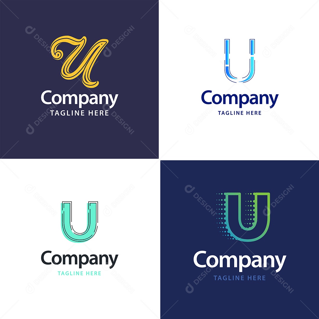 Logo U Personalizada Logotipos Modernos EPS
