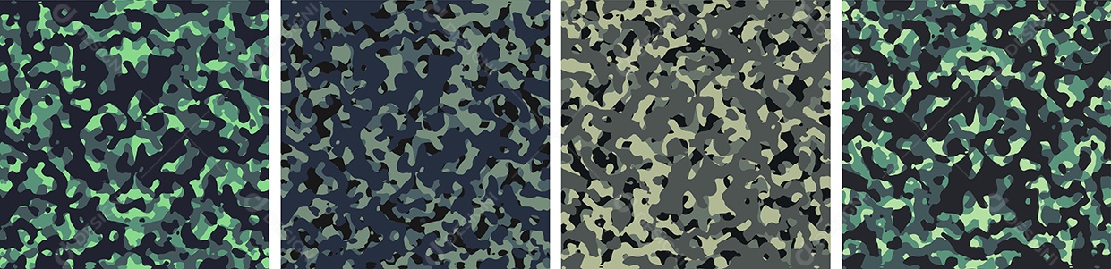 Padrão de Conjunto de fundo de Camuflagem Vetor EPS