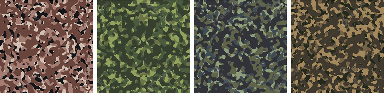 Padrão de Conjunto de fundo de Camuflagem Vetor EPS