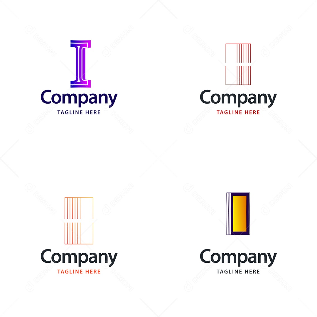 Logo I Logotipos Modernos Vetor EPS