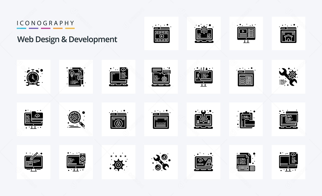 Pacote de Ícones e Elementos Vetores EPS