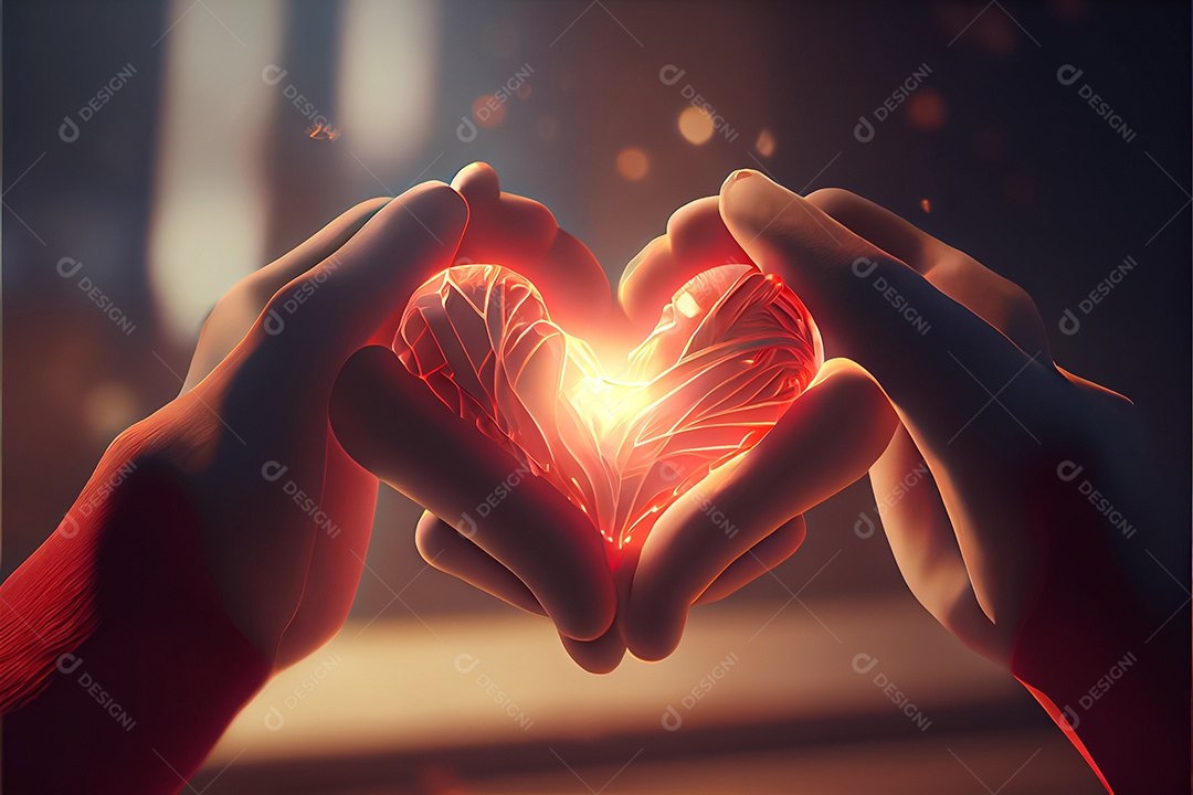 Concept of heart, love, valentine's day. June 12. Rendering