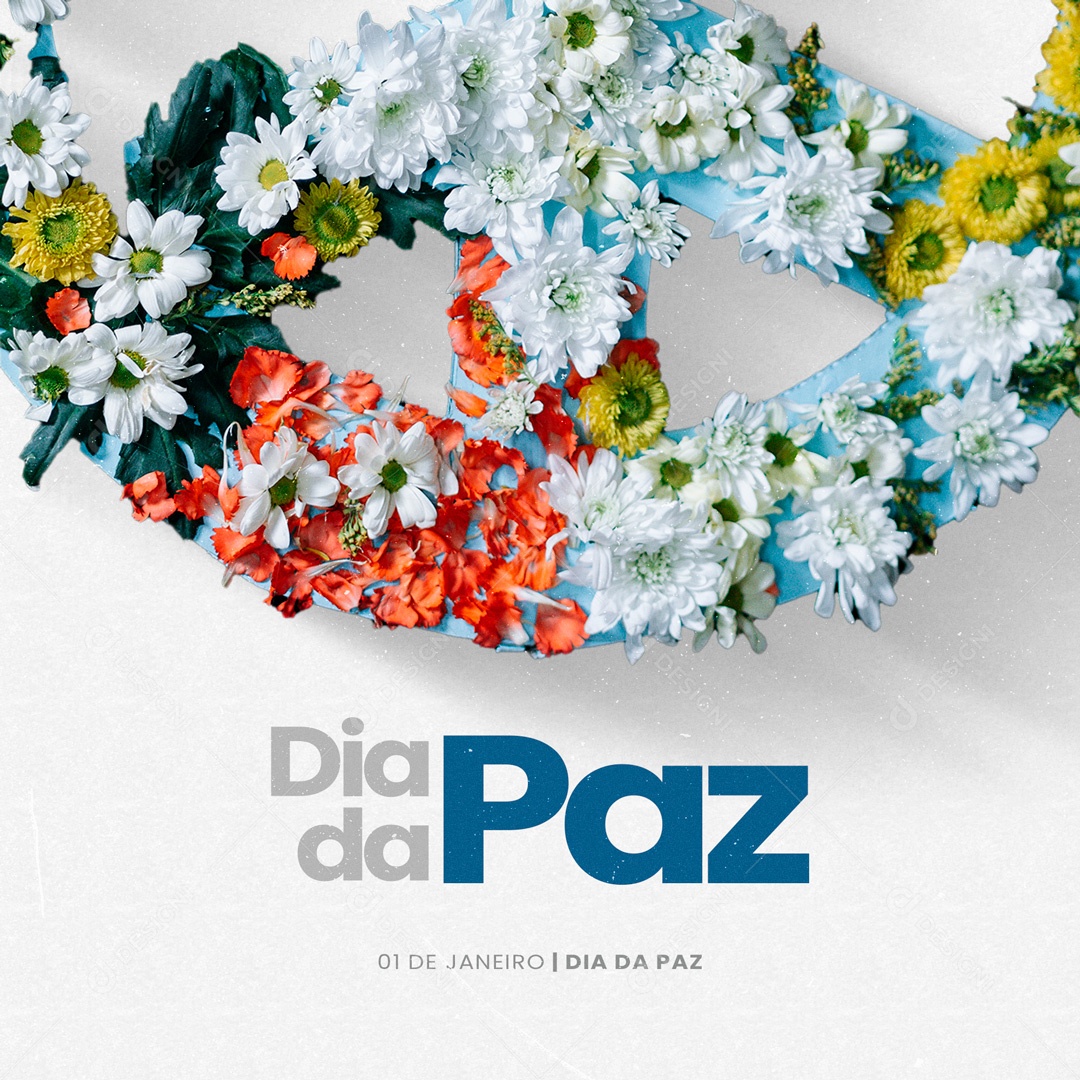 Dia da Paz 01 de Janeiro Social Media PSD Editável