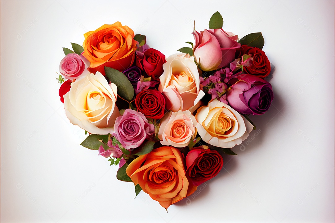 Forma de coração, amor, renderização realista do dia dos namorados