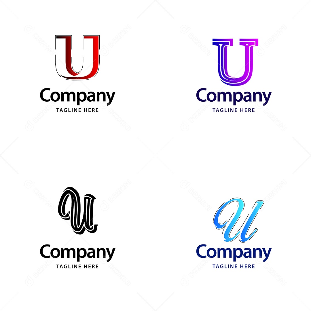 Logo U Personalizada Logotipos Modernos EPS