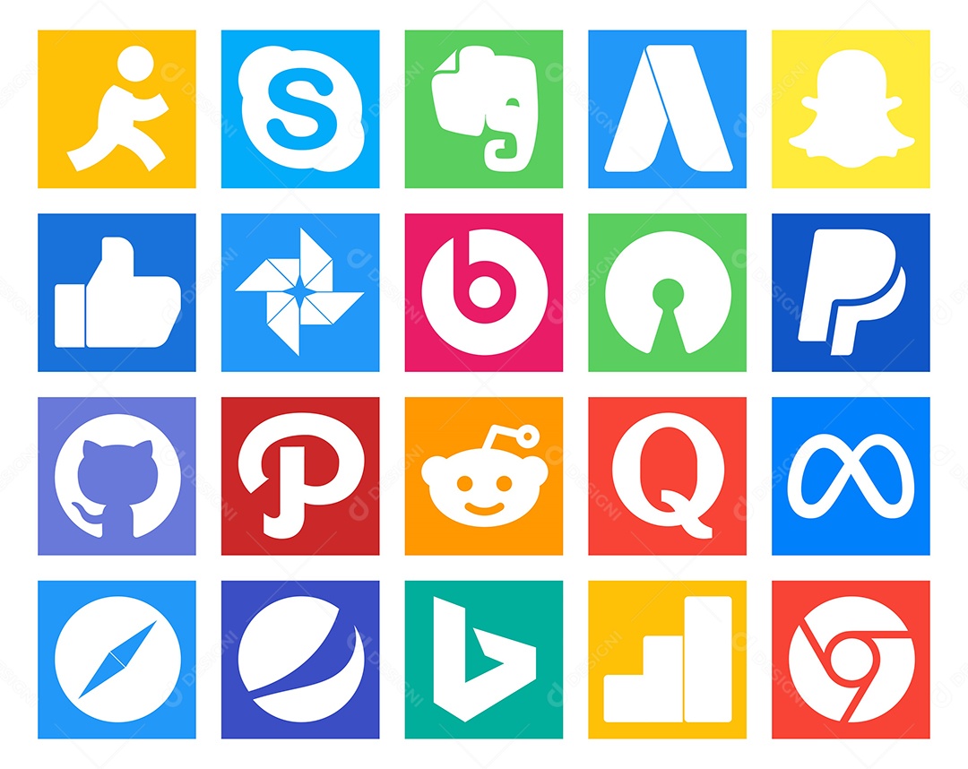 Pacote De Redes Sociais Vetor EPS