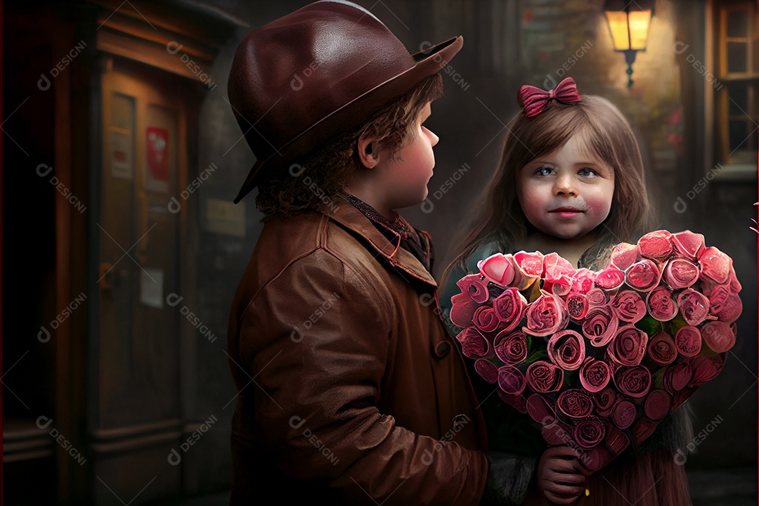 Conceito de coração, amor, dia dos namorados.12 de junho Renderização. Realista.