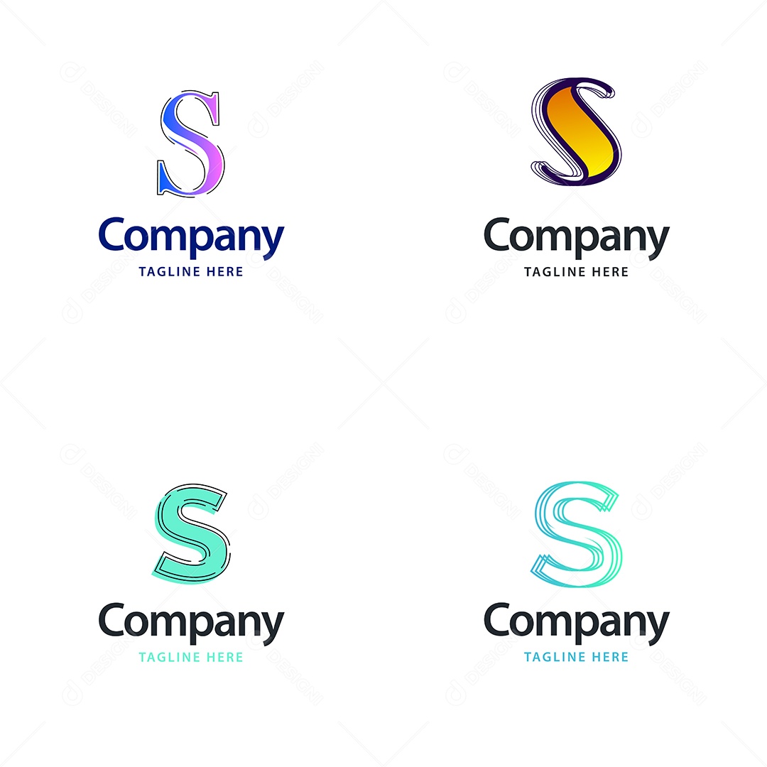 Logo S Personalizada Logotipos Modernos EPS