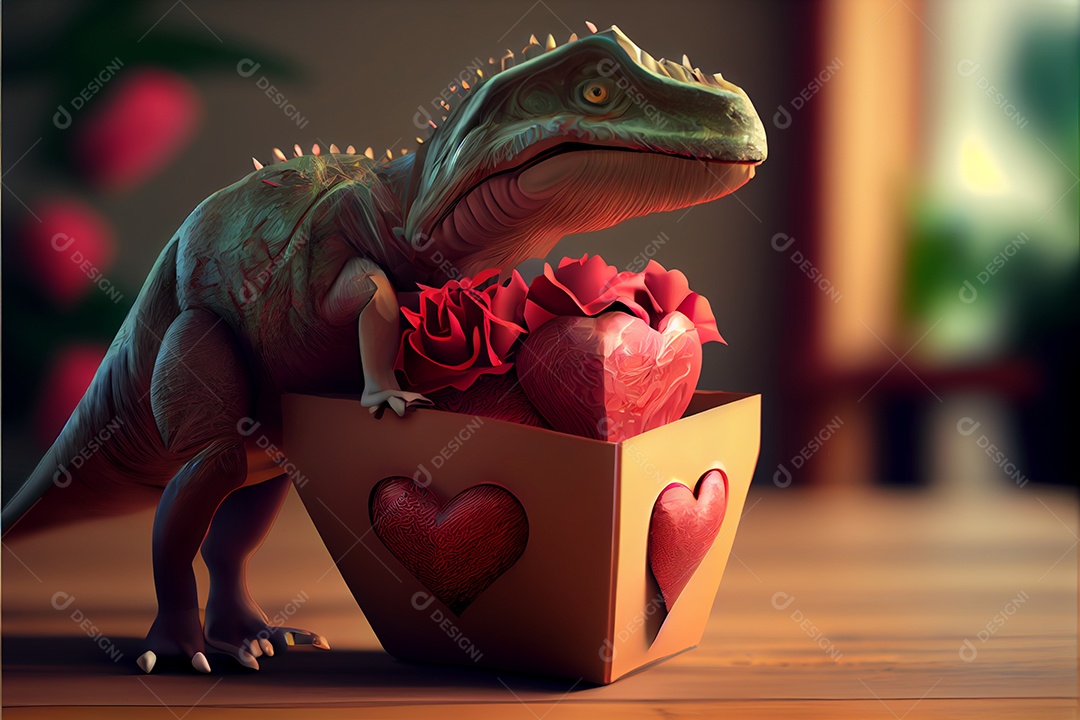 Conceito de coração, amor, dia dos namorados.12 de junho Renderização. Realista.