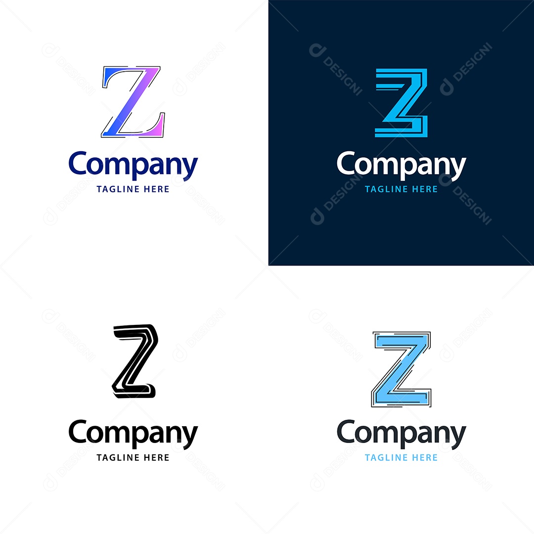 Logo Z Personalizada Logotipos Modernos EPS