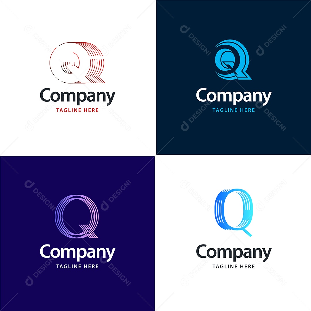 Logo Q Personalizada Logotipos Modernos EPS