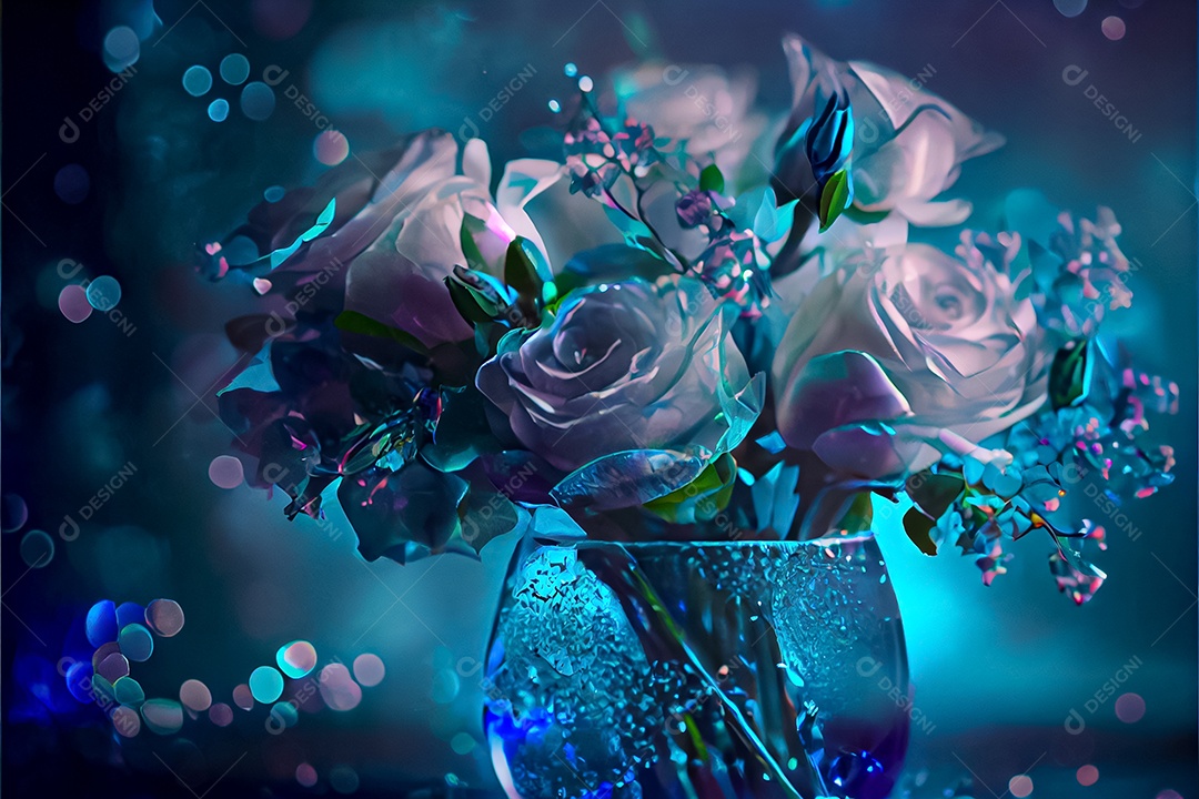 Amor rosa representativo, dia dos namorados 14 de fevereiro renderizar realista