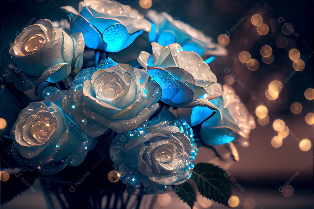 Amor rosa representativo, dia dos namorados 14 de fevereiro renderizar realista