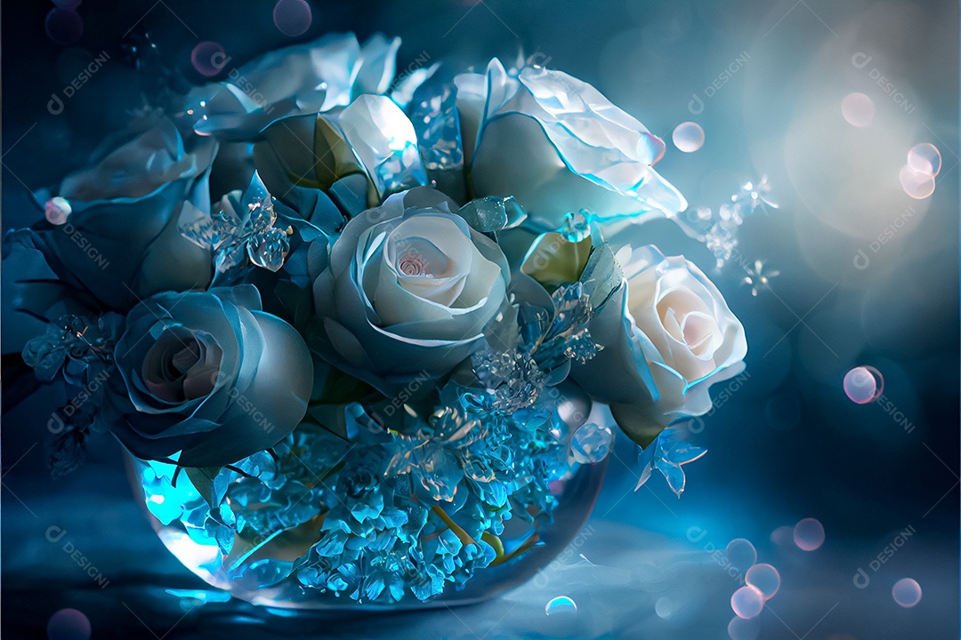 Amor rosa representativo, dia dos namorados 14 de fevereiro renderizar realista