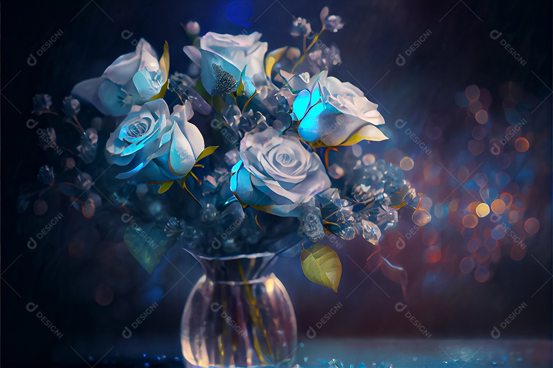 Amor rosa representativo, dia dos namorados 14 de fevereiro renderizar realista